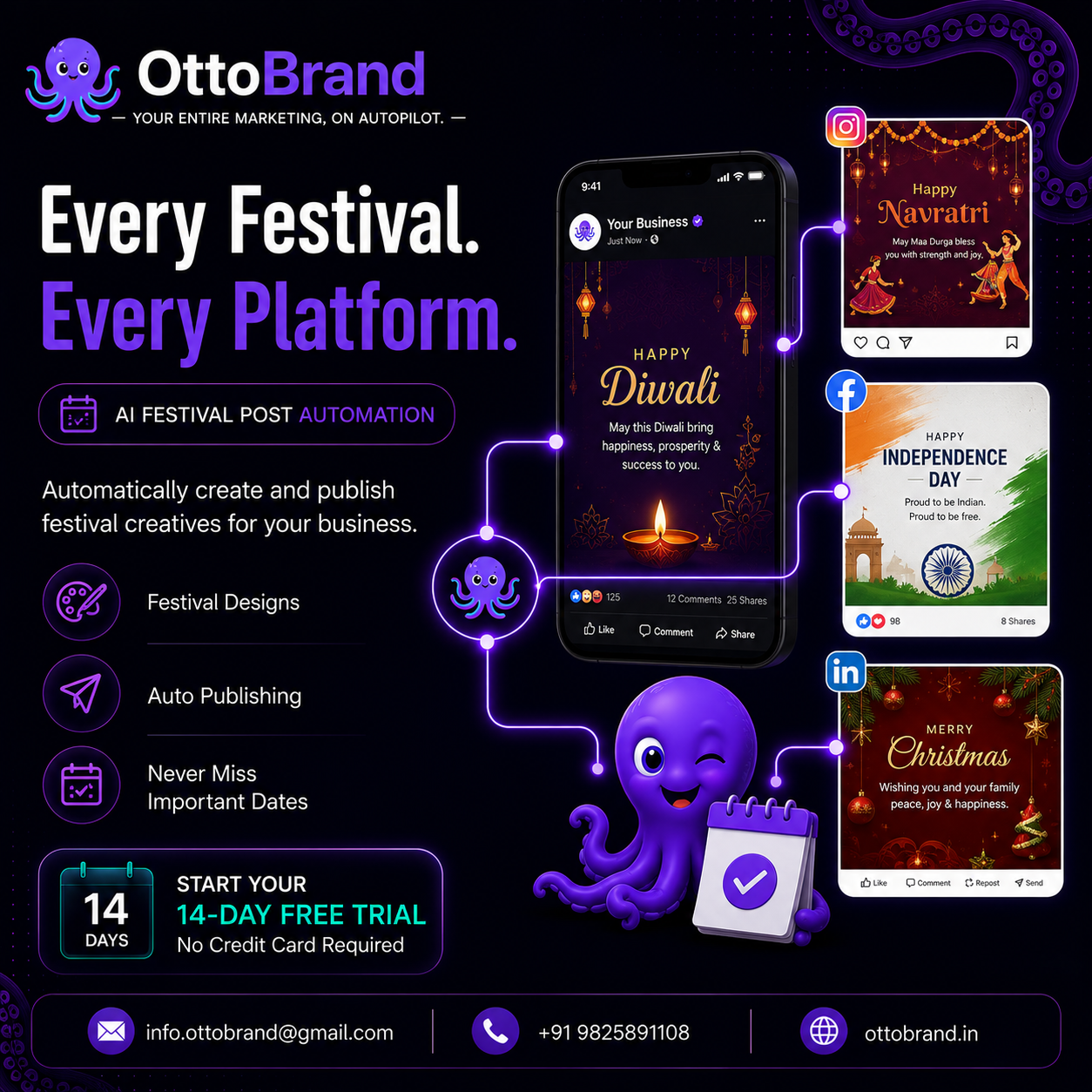 Comparison between an all-in-one online marketing platform and multiple fragmented marketing tools on a digital dashboard.