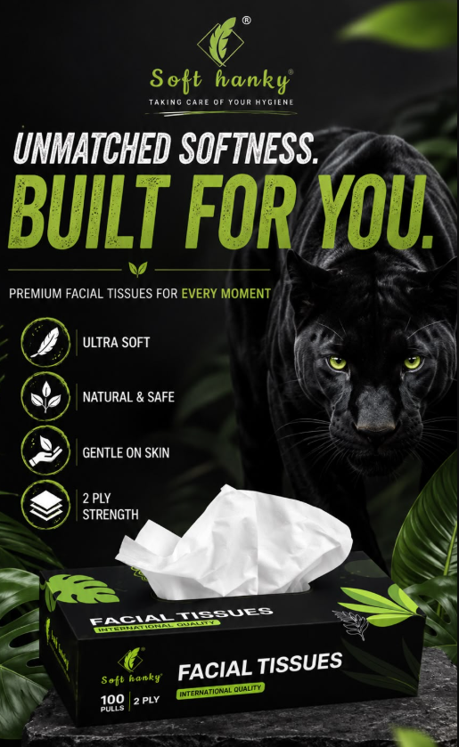 Source product photo — Soft Hanky facial tissues